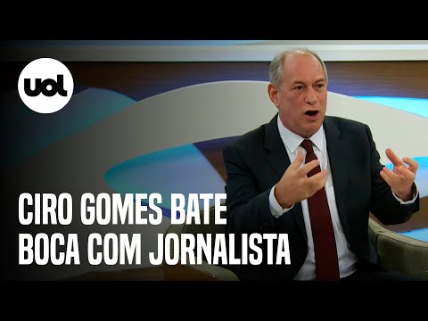 Ciro Gomes argues with journalist during interview on Roda Viva