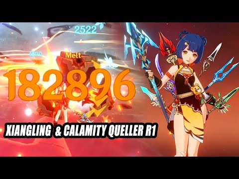 Xiangling God of Polearms & Calamity Queller R1 Damage Showcase - Floor 12 & Open World