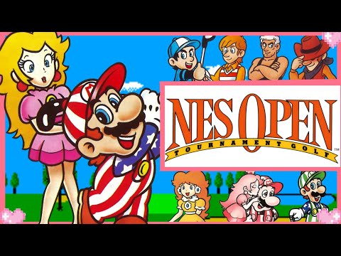 🌸 NES Open Tournament Golf - All Peach Toadstool Moments and Gameplay 🌸