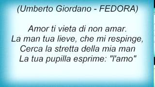 Andrea Bocelli - Amor Ti Vieta Lyrics