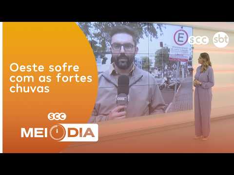 Chuvas causam prejuízos no Oeste e Defesa Civil atualiza alagamentos | SCC Meio-Dia | 23/07/2026