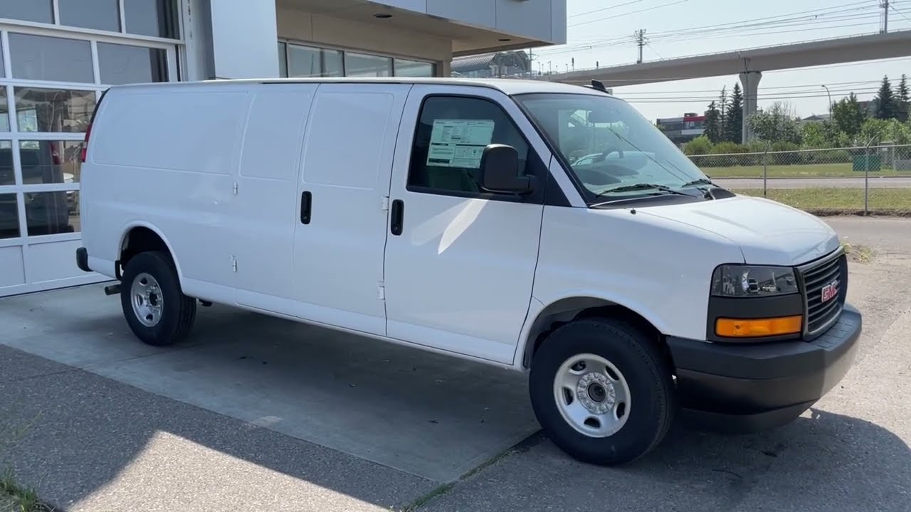White 2024 GMC Savana Cargo Van Review Calgary AB ...