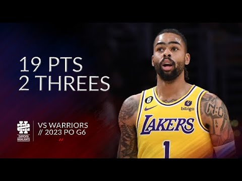 D'Angelo Russell 19 pts 2 threes vs Warriors 2023 PO G6