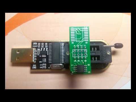 Ремонт ноутбука Acer V5 552G чёрный экран прошивка BIOS программатором CH 341A