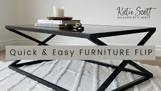 Quick & Easy Furniture Flip | Painting a Metal Coffee Table
