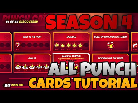 How To Get ALL 55 PUNCHCARDS in Season 4 *In Depth Tips*