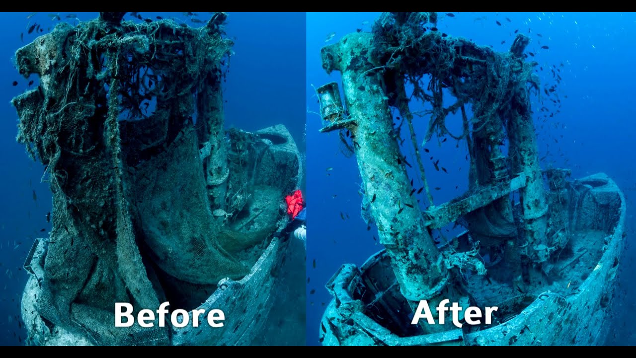 HMS Perseus cleanup, Kefalonia, Greece (July 2020)