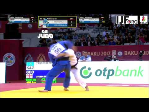 YESSIMBETOV, Gabit (KAZ) GIUNASHVILI, Lasha (GEO) -66kg Grand Slam Paris 2017