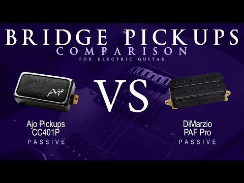 Ajo CC401P vs DiMarzio PAF PRO - Passive Bridge Guitar Pickup Comparison Tone Demo