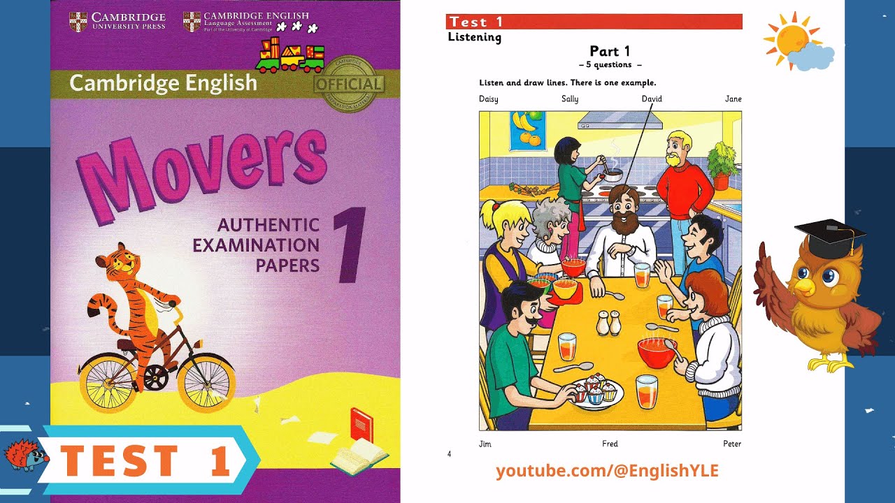 [ Movers 1 - Test 1 - NEW ] Authentic Examination Papers | Listening Test 1 (With Answer Key)