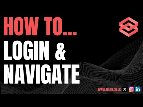 ZOLTO Online Tutorial - Login & Navigation