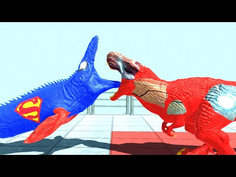 SUPERMAN MOSASAURUS DEADLY TOUR   Animal Revolt Battle Simulator