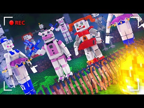 APOCALYPSE OF FNAF SISTER LOCATION IN MINECRAFT | CHALLENGE OF THE BASE VS APOCALYPSE IN MINECRAFT