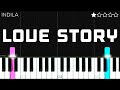 Indila Love Story Tiktok Remix EASY Piano Tutorial