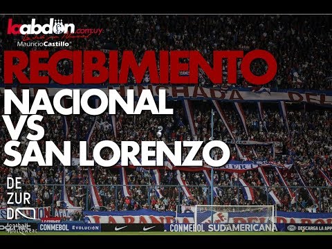 "Recibimiento Nacional -  San Lorenzo | laabdon com uy" Barra: La Banda del Parque • Club: Nacional • País: Uruguay