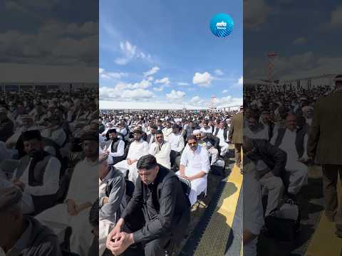 Grounds Outside the Jalsa Gah Filled with Thousands Listening to the Friday Sermon of His Holiness
