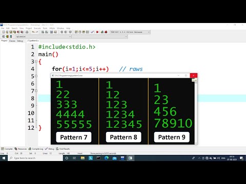 Learn Pattern Programs in C Language Part 3 | Number Pattern - Mind Luster