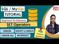 29 SET Operators In SQL Union Union All Intersect Except Or Minus Examples SQL Tutorial