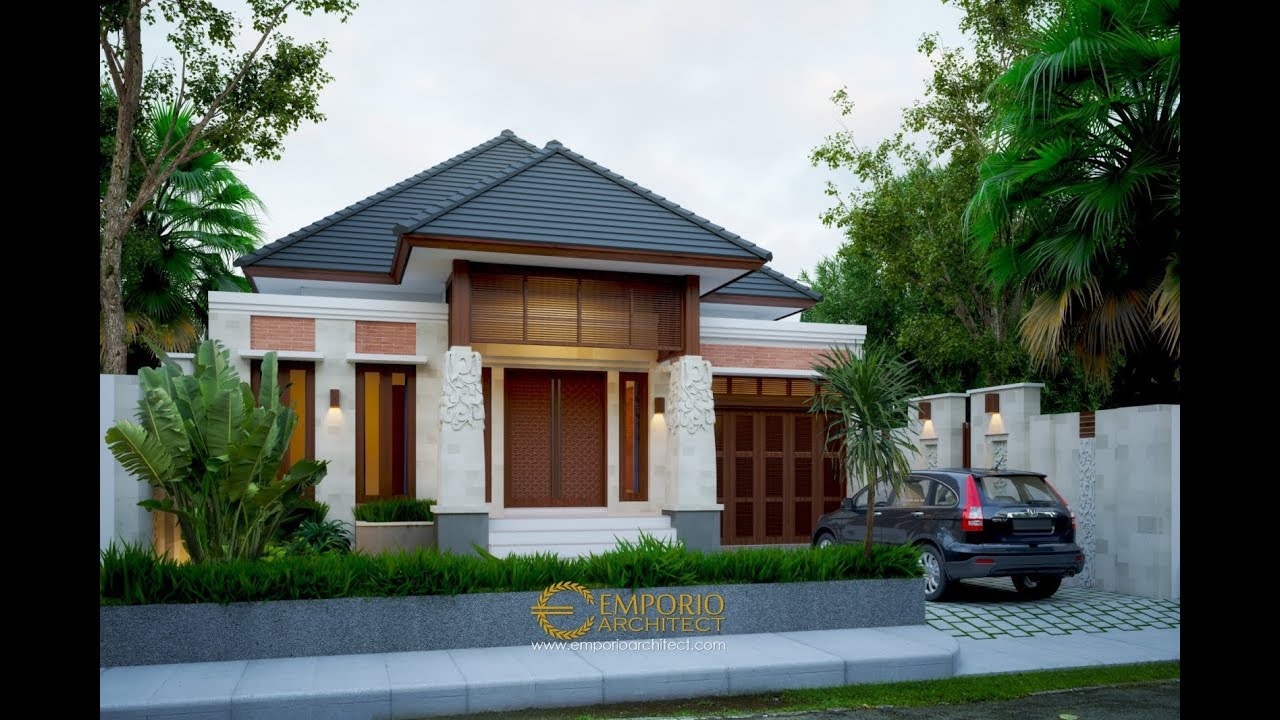 Desain Rumah Villa Bali Tropis 1 Lantai Bapak Ammal Rozib di Sumatera