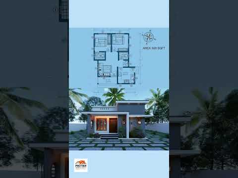 2bhk 620 Sq ft Small House plan design #home #shorts #marthandambuilder