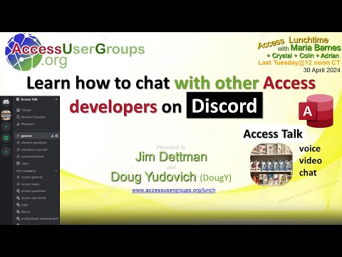 AL: Learn how to chat with other Access developers on Discord with Jim Dettman and Doug Yudovich