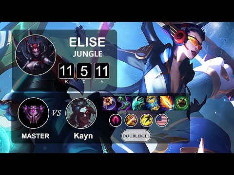 Jungle Elise vs Kayn - LOL NA Master - Patch 11.17