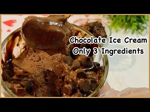 Chocolate Ice Cream 3 ingredients No Machine | How to make Chocolate Ice Cream(Sobia in the kitchen)