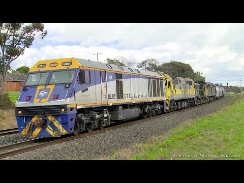 7762V QUBE Grain Train With EL60, 8030, 872, 8044 (1/8/2019) - PoathTV Australian Railways