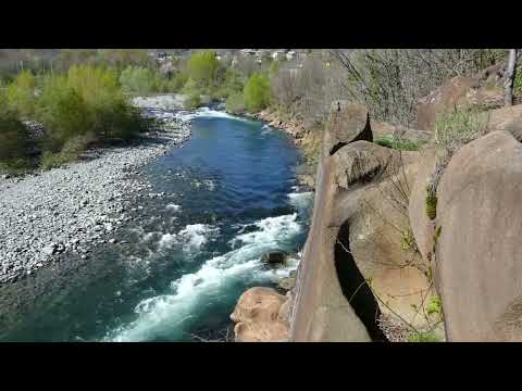 A portrait of Il Ponte del Diavolo (Devil's Bridge) in Lanzo Torinese (Italy)