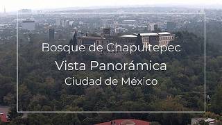 Vista panorámica del Bosque de Chapultepec en la Ciudad de México