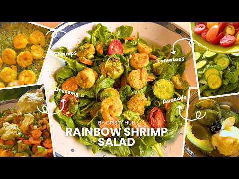 How to Make Rainbow SHRIMP Salad at Home| Healthy Avocado Seafood