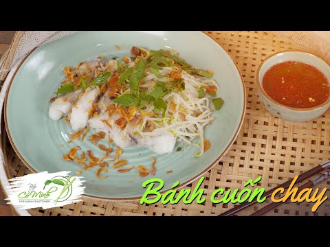 Làm bánh cuốn chay cực dễ tại nhà - Vietnamese rolled rice pancakes recipe | Bếp Cô Minh Tập 227
