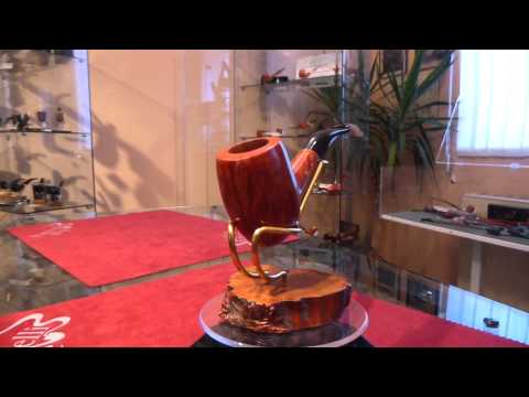 Pipa in radica half bent poker - www.paronellipipe.it