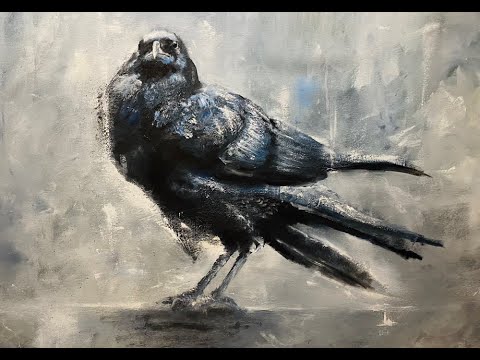 Crow oil painting By Taradoxon