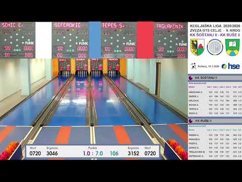 LIGA ZVEZA OTS CELJE / 9. KROG / KK ŠOŠTANJ II - KK RUŠE II / 15.1.2026