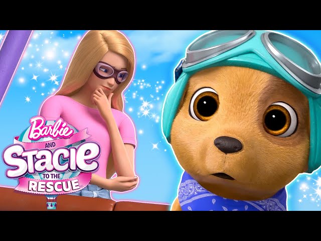 Vídeo relacionado con Barbie Muñeca Morena Ligaya con Pantalones Vaqueros, Camiseta Morada y Perro Mascota, de la película Stacie al Rescate, Juguete +3 años (HRM06)