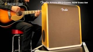 Video thumbnail for Fender Acoustic SFX 2-Channel 160W Acoustic Guitar Stereo Amp by Musician's Friend