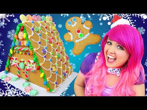 Decorating Christmas Gingerbread Deluxe House | DIY Wilton Candy Gingerbread House | KiMMi THE CLOWN Video
