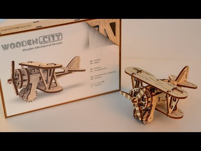 Vídeo relacionado con WOODEN.CITY Puzzle 3D Biplano, Avión Maquetas para Construir Adultos, Escala 1:60, Puzzle Madera, Ideal para Coleccionistas y Aficionados a los Aviones