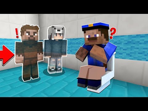 POLİSİ GÖRÜNMEZ OLUP İZLEDİM! 😱 - Minecraft