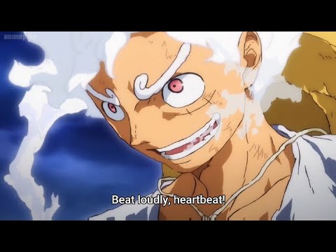 Luffy's second time Gear 5 transformation | One piece