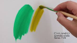 DA VINCI CHUNEO FLAT BRUSH SYNTHETIC BRISTLE LONG HANDLE FOR OIL AND ACRYLIC SERIES 7129