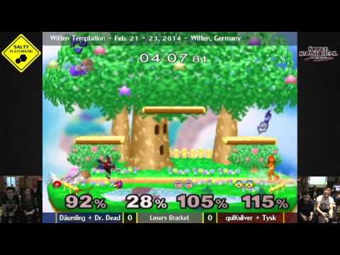 Witten Temptation - Däumling + Dr  Dead vs quiKsilver + Tysk - Losers Bracket SSBM Teams