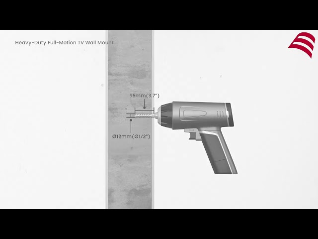 Equip 650343 Supporto da parete per TV Full Motion Heavy-Duty per schermi da 60-120" VESA 900x600mm 120KG Nero video