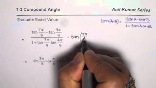Q4 p 440 Evaluate Exact Value of Trigonometric Expression Using Compound Angle Formula