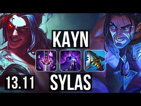 KAYN vs SYLAS (JNG) | 2.9M mastery, 1400+ games, 12/3/3, Dominating | KR Master | 13.11