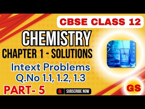 Chapter 1 - Intext Problems (Q.No 1.1, 1.2, 1.3) - Solutions CBSE Class 12 Chemistry in Tamil NCERT