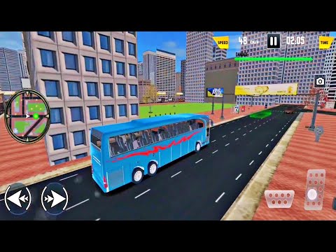 Euro Coach Bus City Extreme Driver - New Blue Bus Unlock - Driving European Bus - Android GamePlay