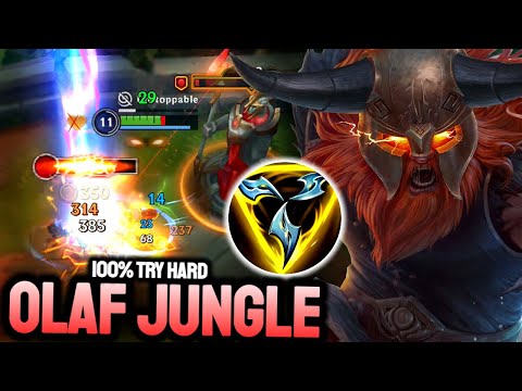 OLAF JUNGLE BUT 100% TRYHARD!! INSANE DPS BUILD - Olaf Wild Rift