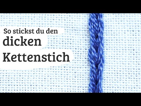 #63: dicker Kettenstich sticken lernen